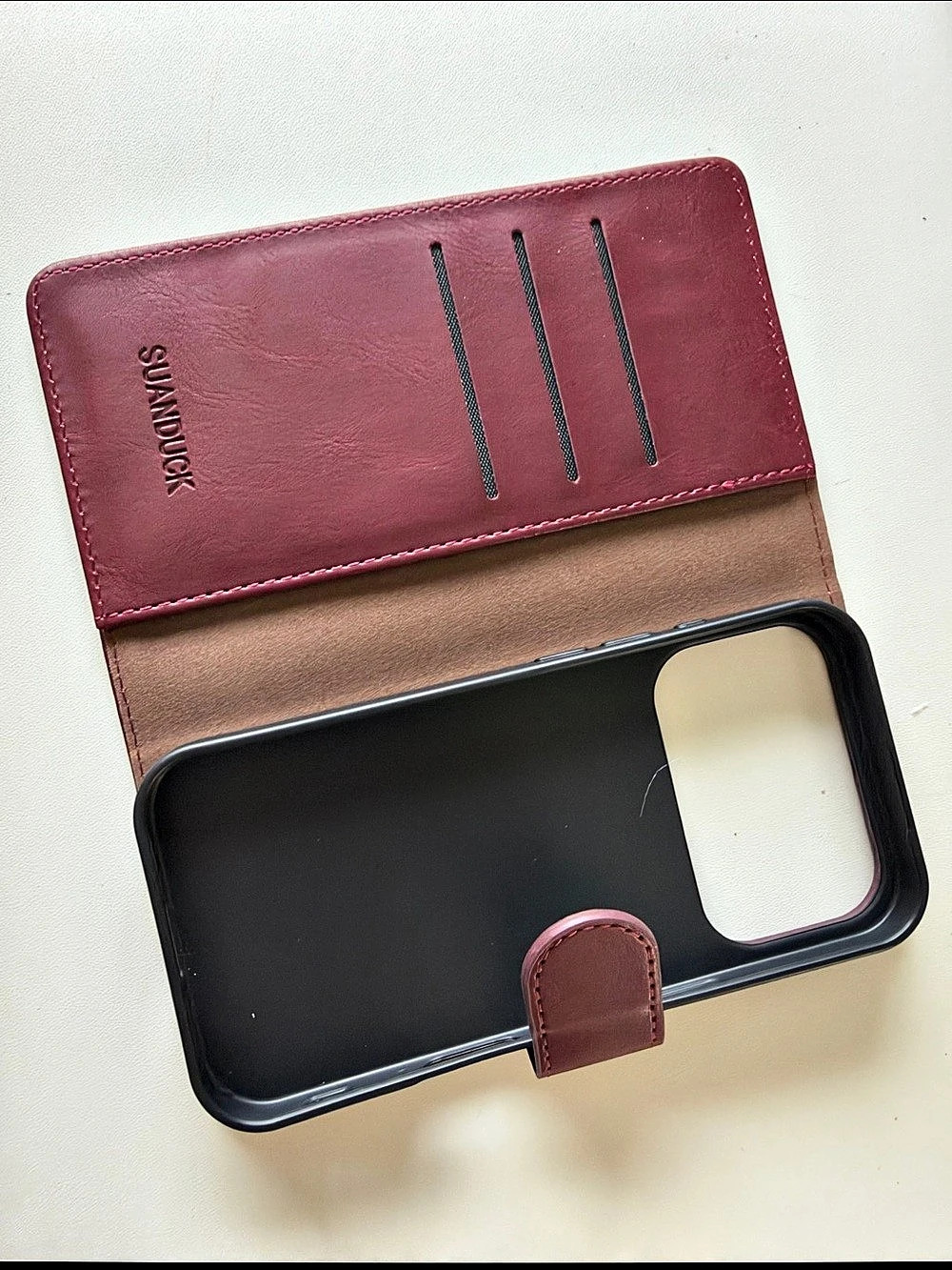 Stand For More Style Wallet Case Burgundy Wallet Phone Case